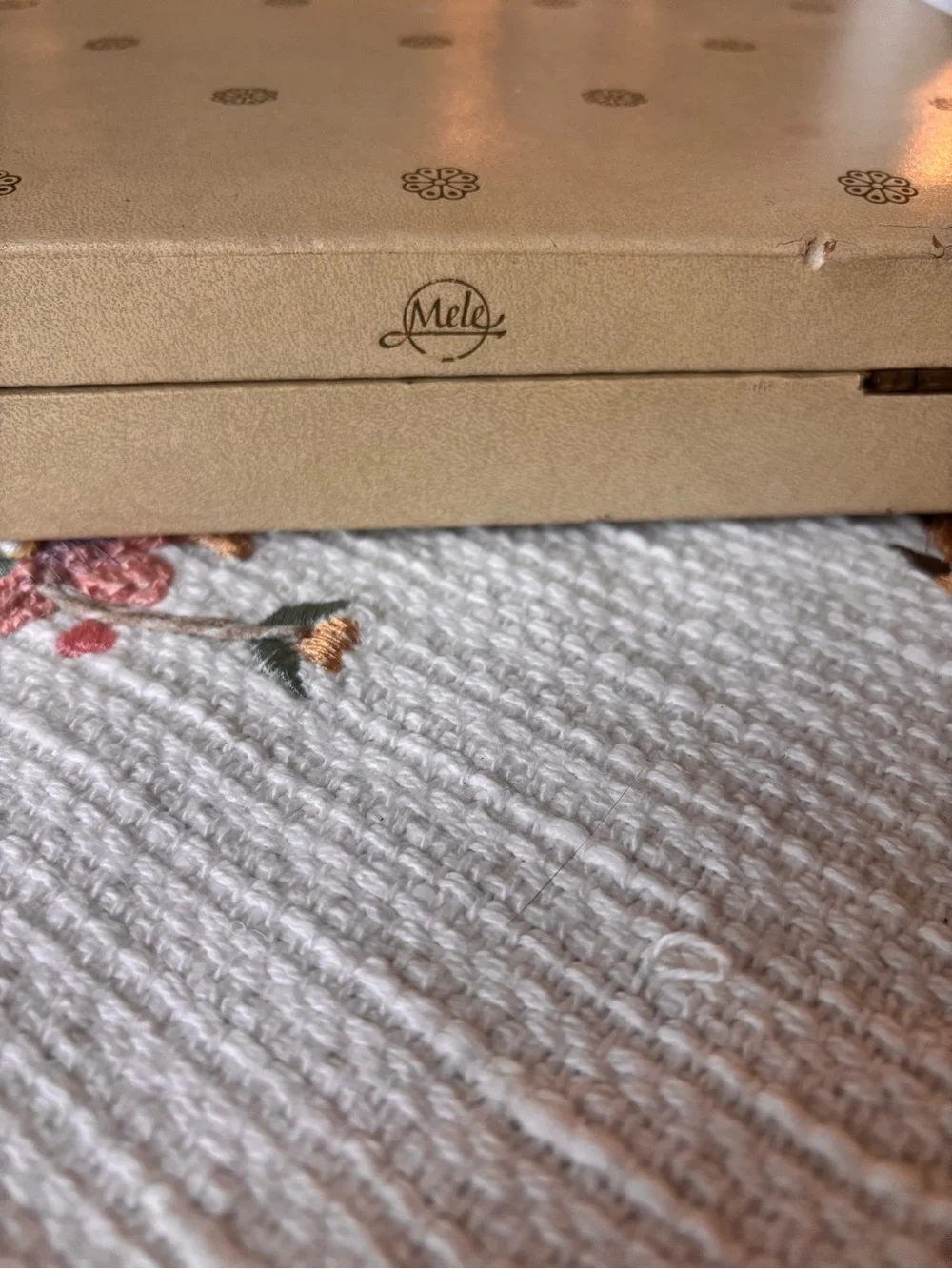 Vintage Pink Velvet Jewelry Organizer Box Mele brand